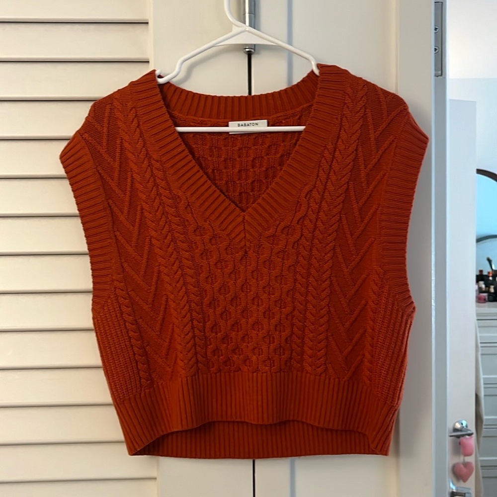 Babaton Orange Sweater Vest